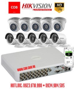 BỘ 10 Camera Hikvision Hd