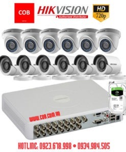 BỘ 12 Camera Hikvision Hd