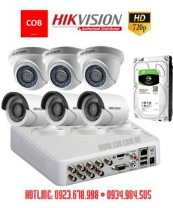 BỘ 6 Camera Hikvision Hd