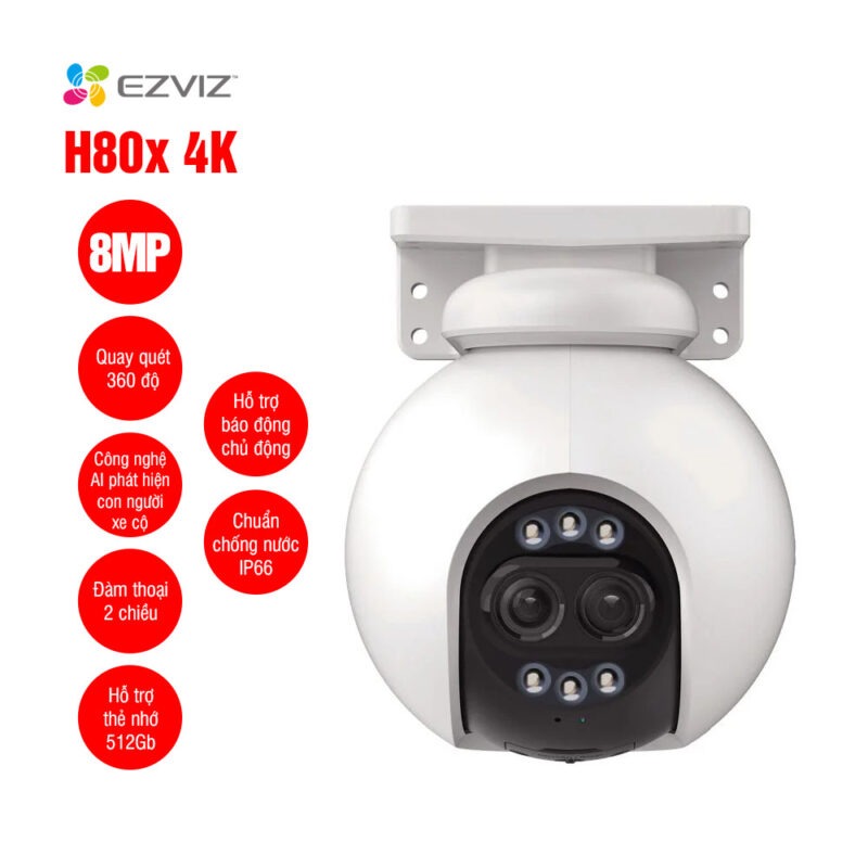 Camera Ezviz H80X Ống Kính Kép 4K (8MP+2MP)